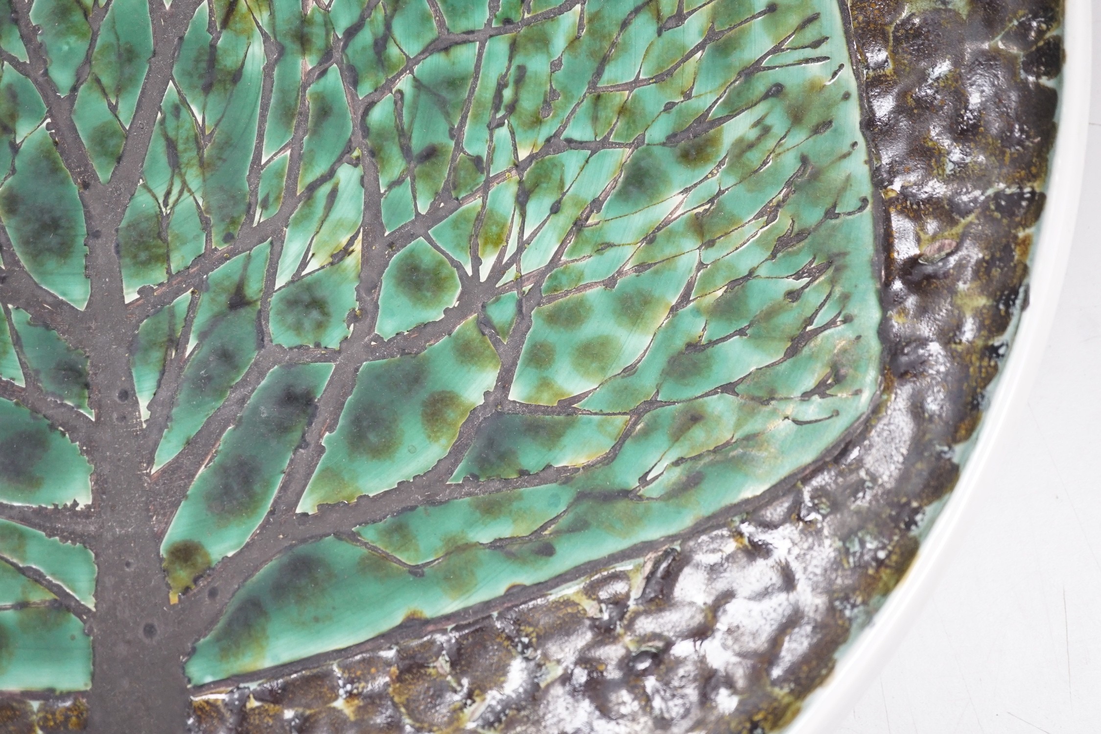 A large Poole pottery charger, 41cms diameter